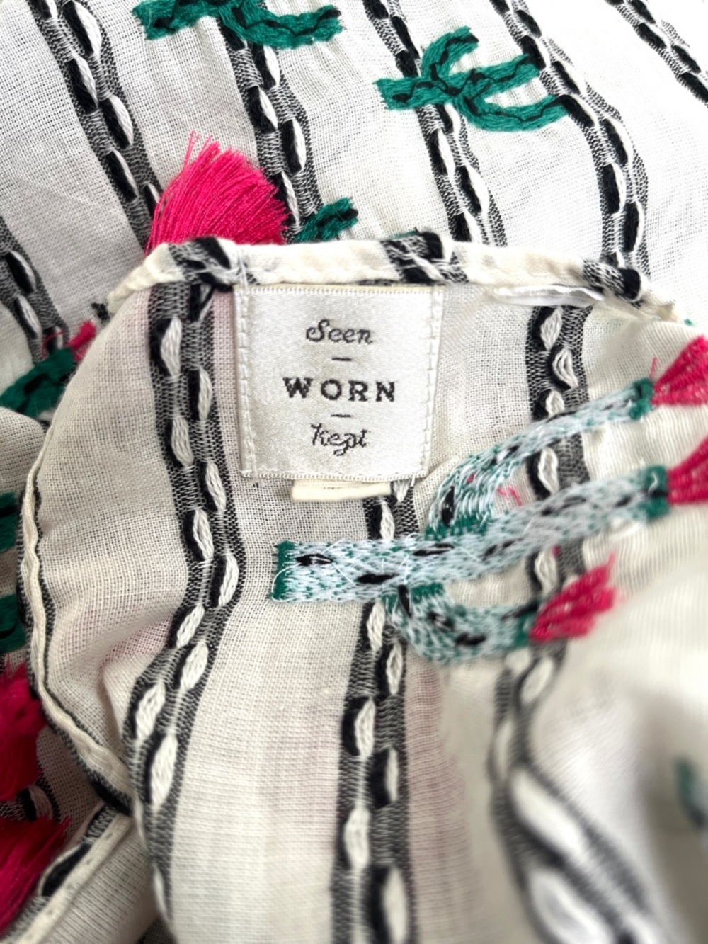 Anthropologie, large cactus scarf, wrap by Seen/worn/kept. - Picture 4 of 12